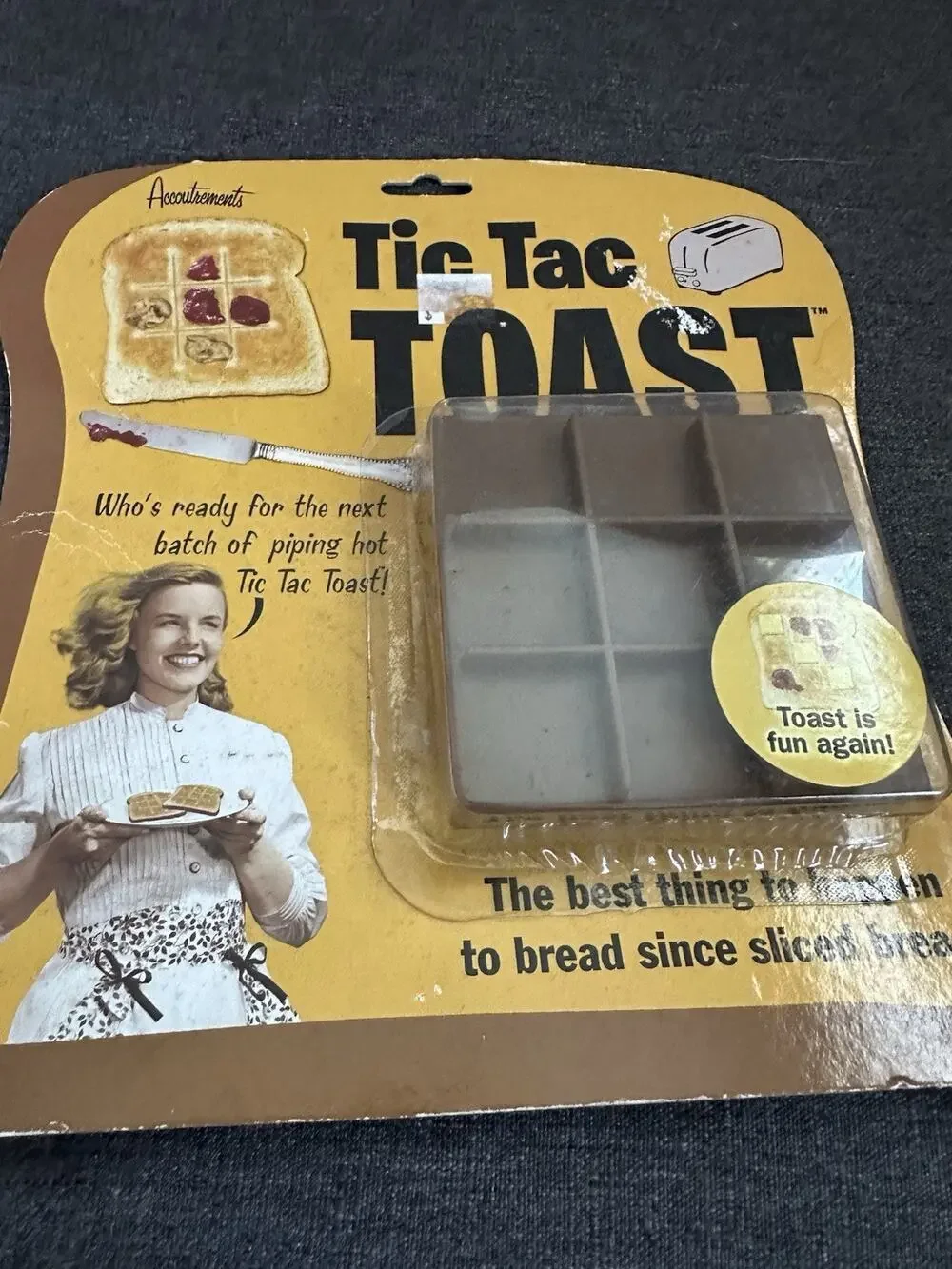 2007 Accoutrements Tic Tac Toast Stamper #11806 Novelty Kitchen Gadget Sealed